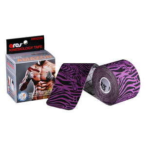 3-pack ARES Kinesiology Amazon Tape (Leopard Red, Zebra Purple and Tiger Yellow)